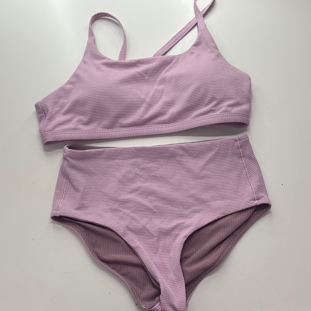 Athleta Reversible Kids Swim Bikini in Light Purple